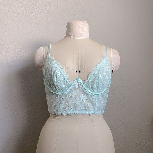 🪦Victoria’s Secret Dream Angel Mint Corset Size 34B - Picture 1 of 8